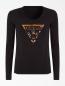 Preview: Guess Longsleeve, schwarz/Logo Holooptik